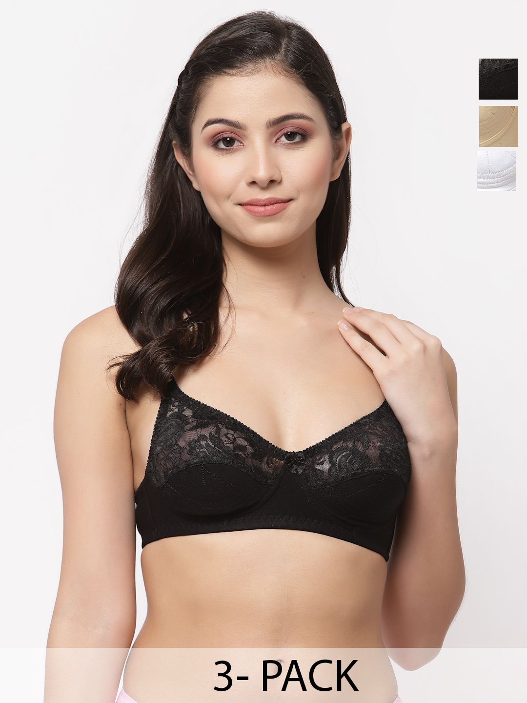 

Docare Bralette Bra Full Coverage, Black