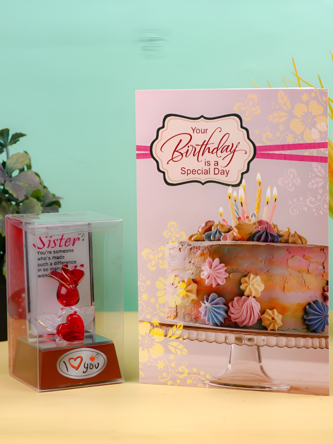 

Archies Red & White Friend Glass Quotation With Greeting Card