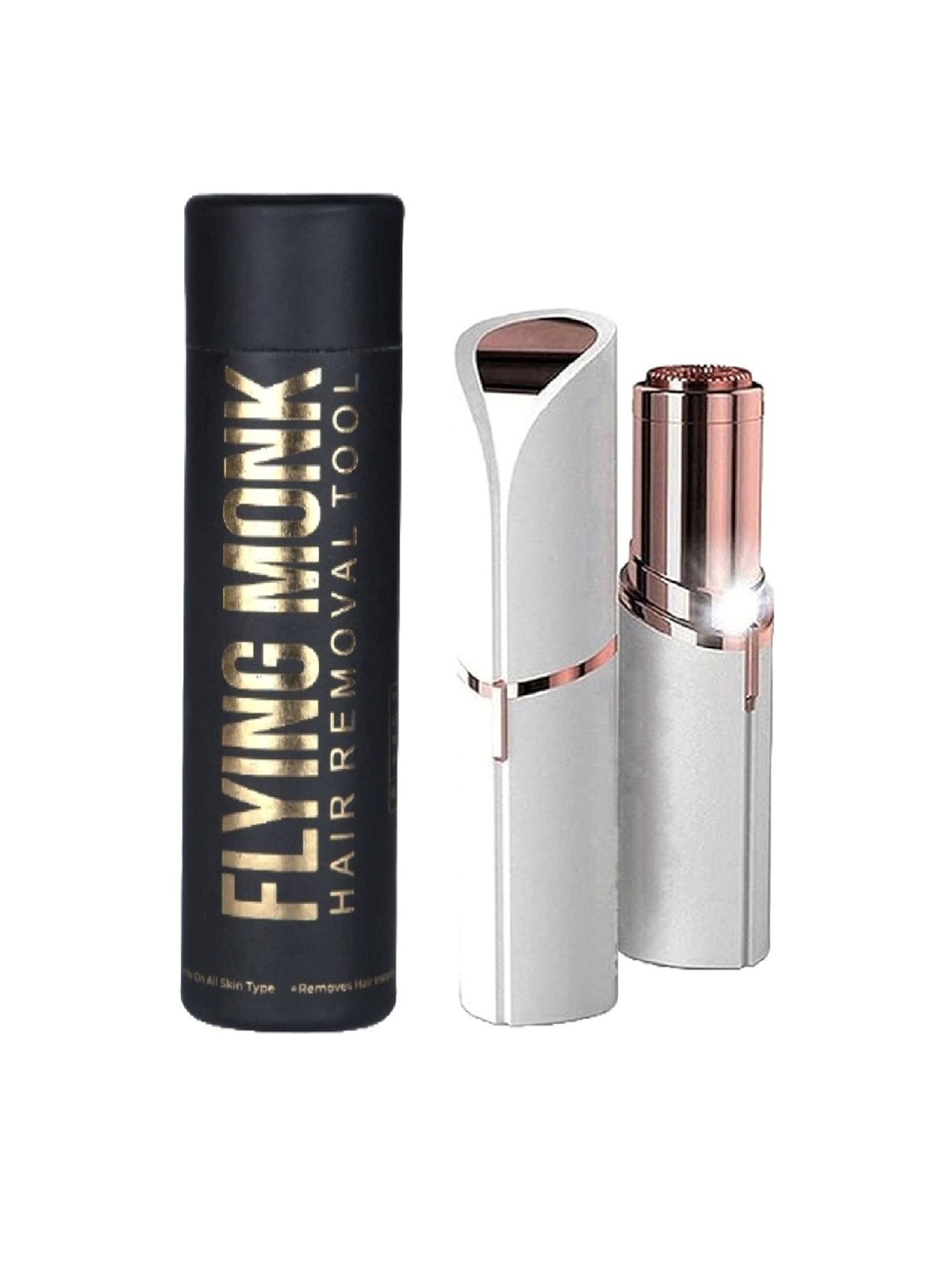 

Flying Monk Lipstick Shape Electronic For Facial & Eyebrow Hair Removal Shaver, White