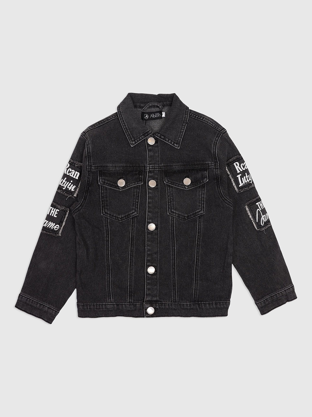 

CHUNMUN Boys Open Front Jacket, Black