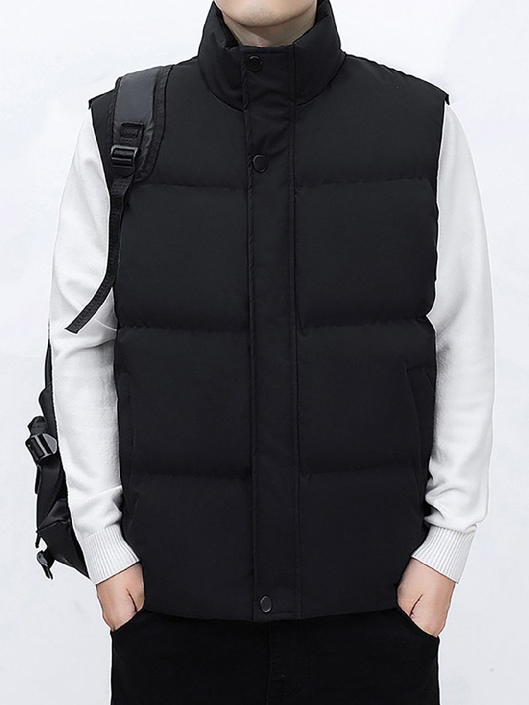 

StyleCast x Revolte Black Mock Collar Padded Jacket