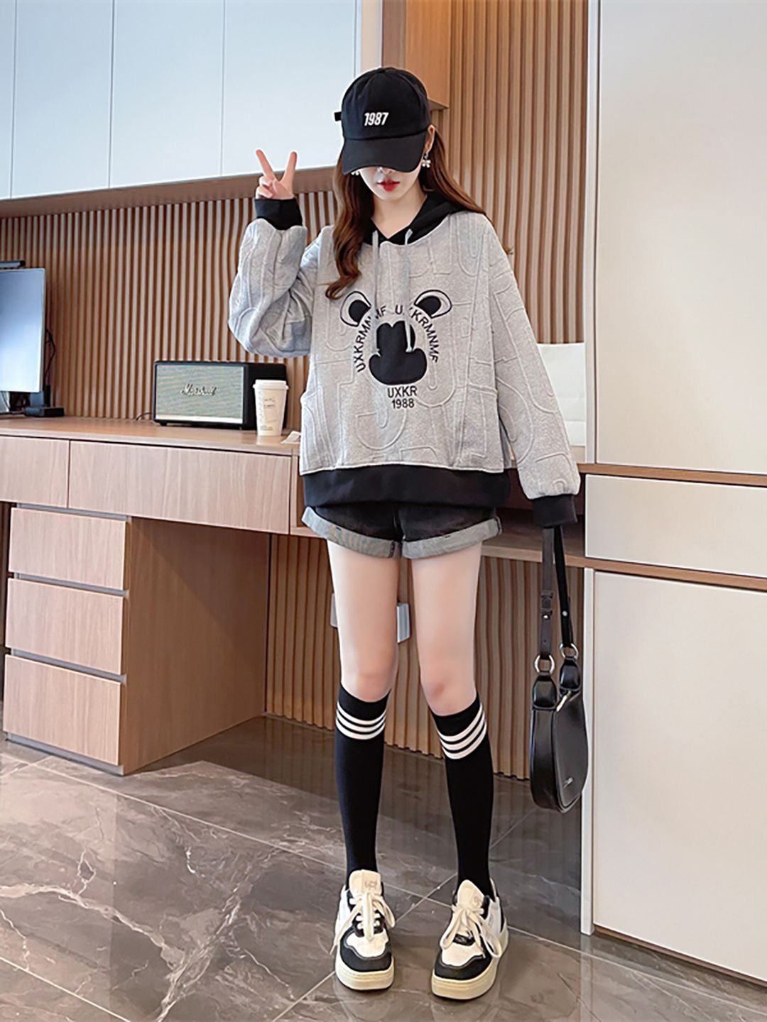 

JC Mode Women Printed Sweatshirt, Grey