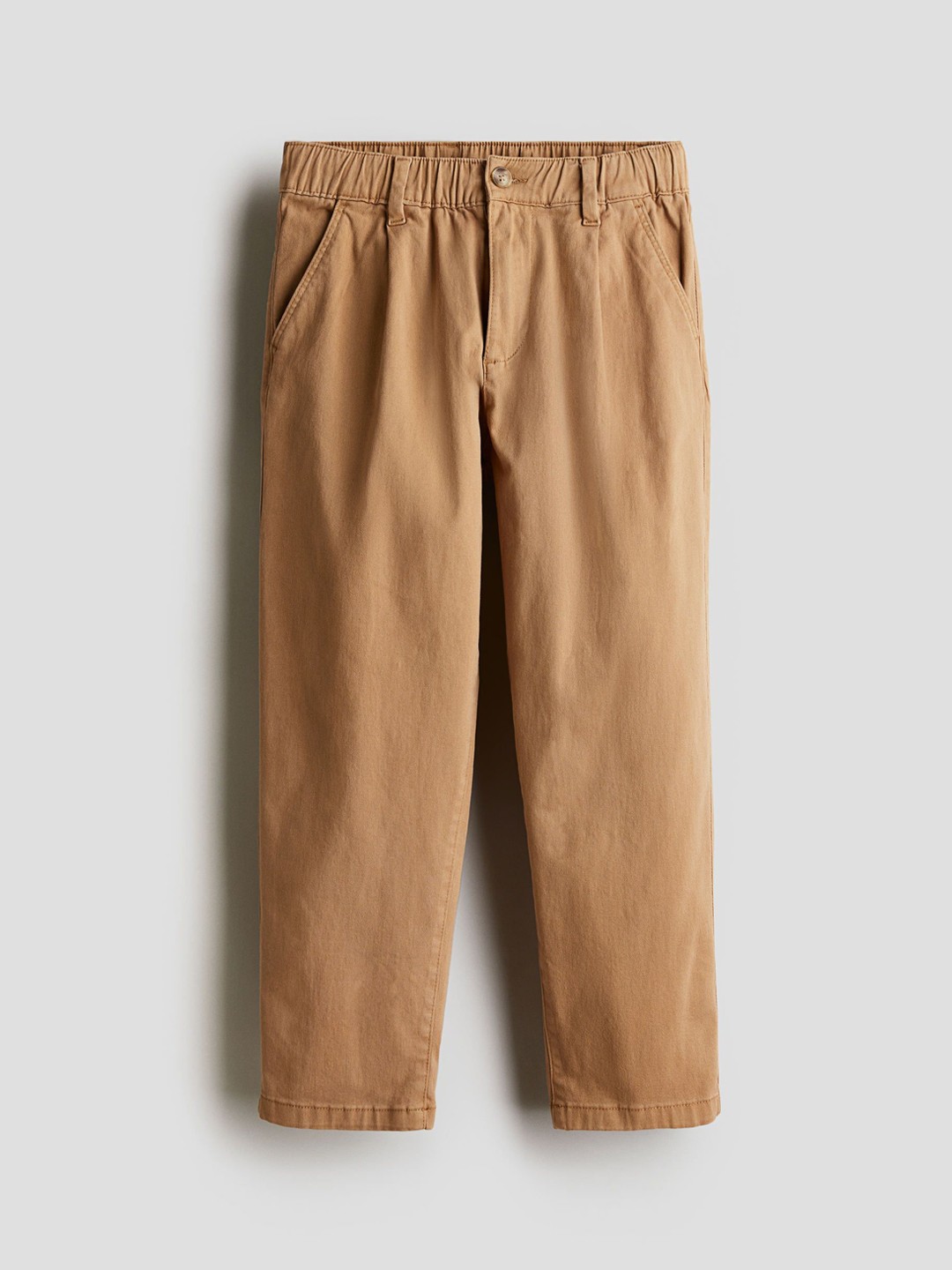 

H&M Boys Cotton Twill Chino Trousers, Beige