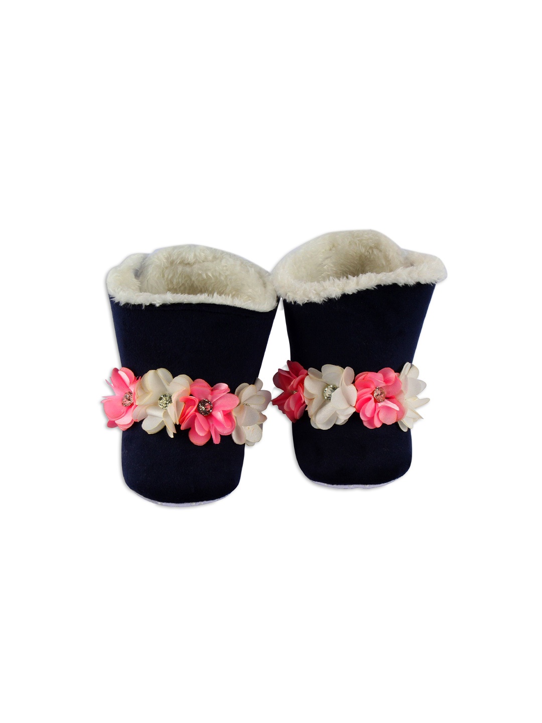 

BAESD Girls Cotton Booties, Navy blue