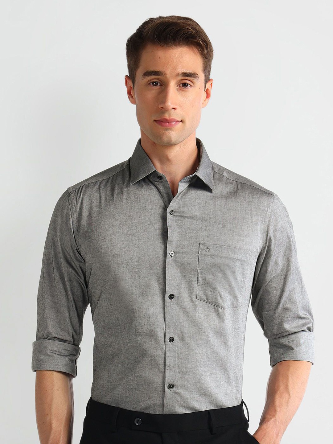 

Arrow Men Slim Fit Opaque Formal Shirt, Grey