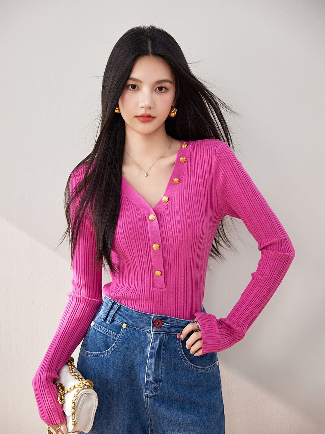 

JC Collection Women Striped Cardigan, Rose