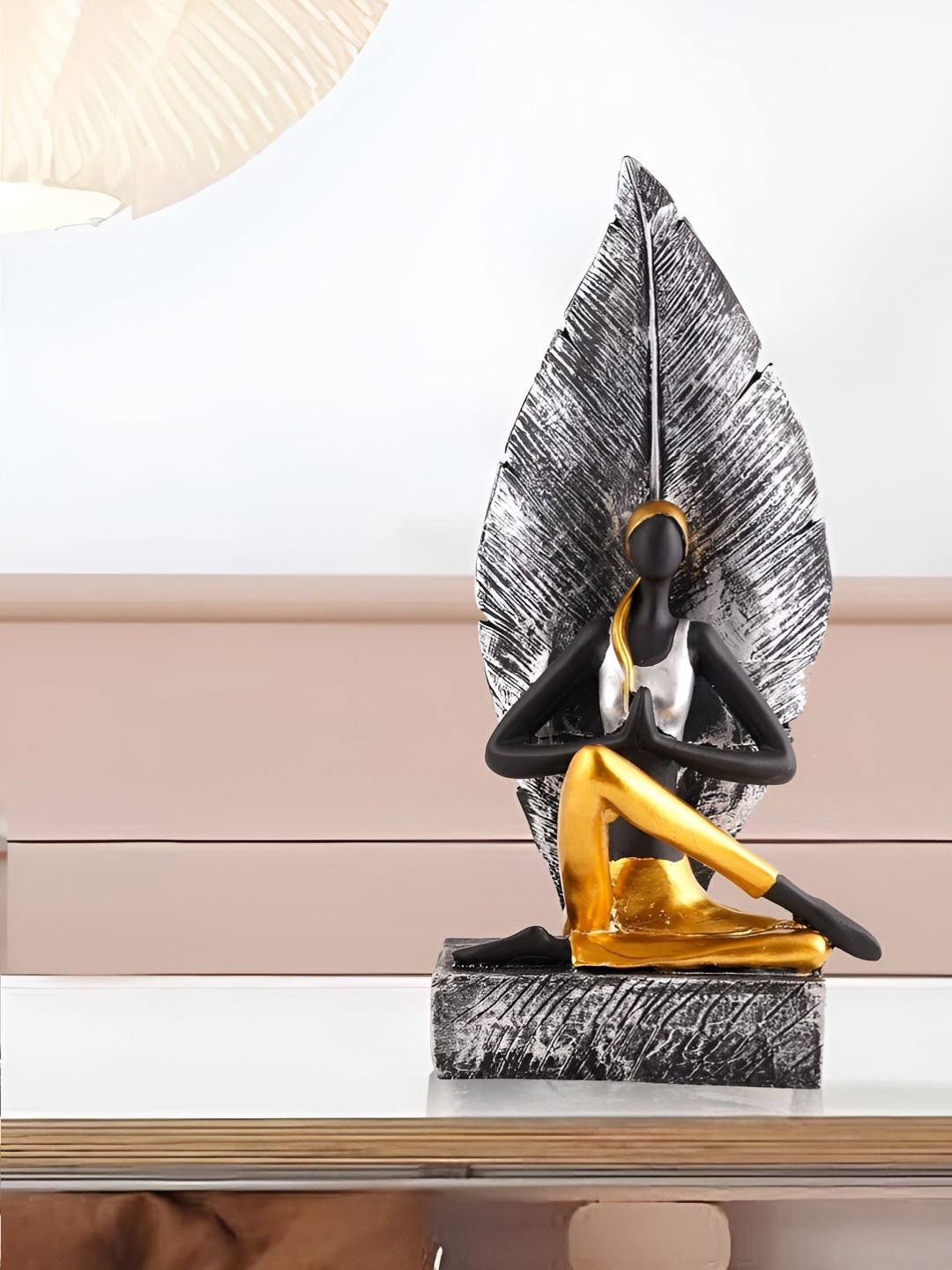 

Zart Black & Gold-toned Medium Figurine Showpiece
