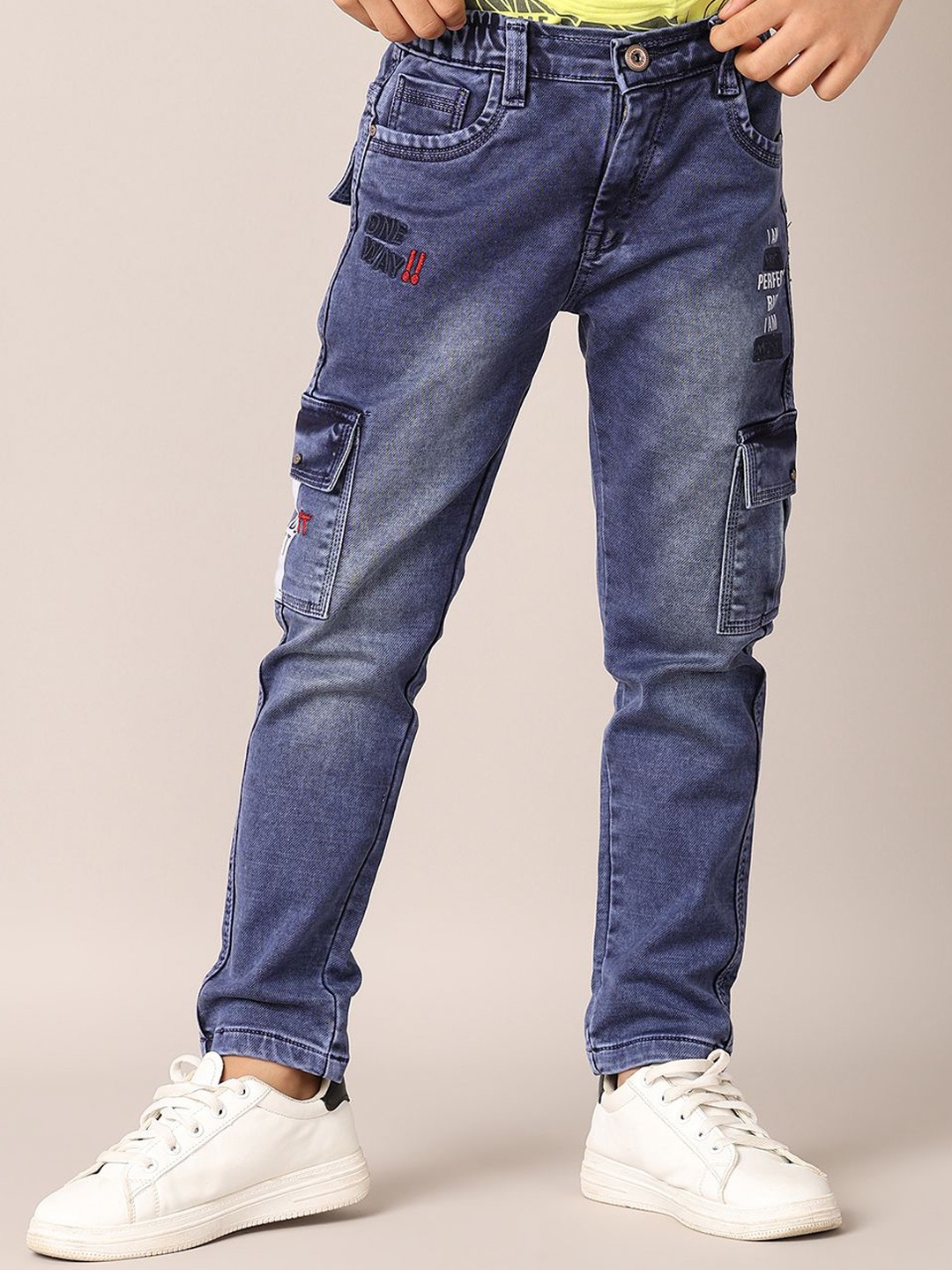 

V-Mart Boys Clean Look No Fade Regular Fit Jeans, Blue