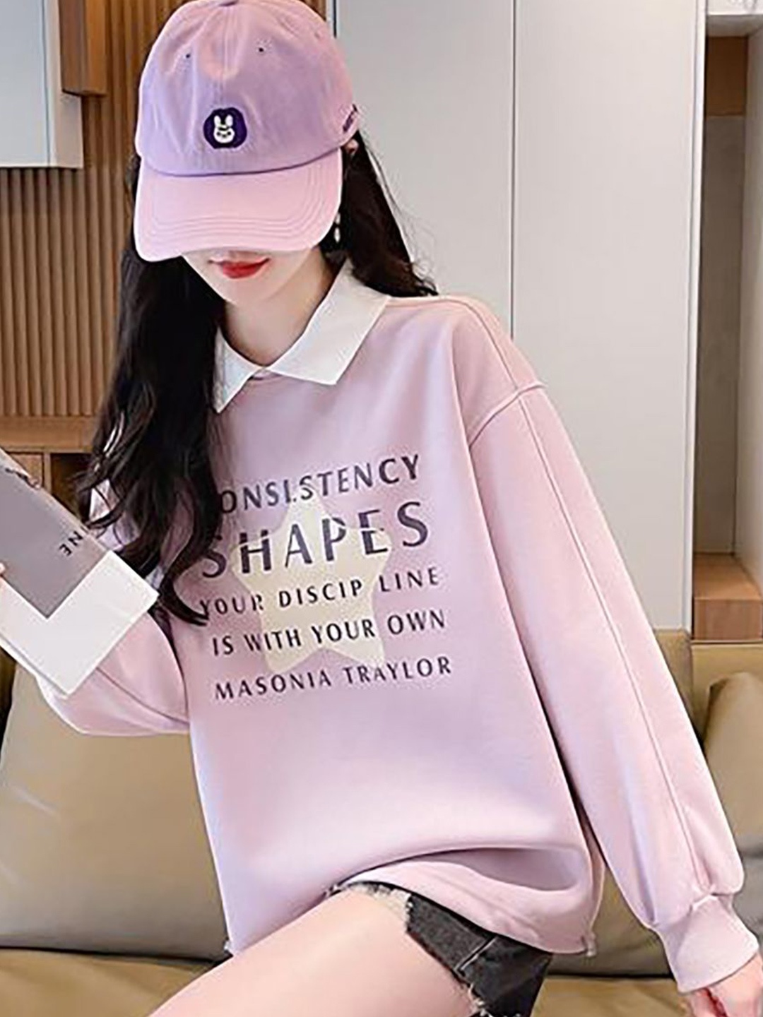 

JC Mode Women Printed Sweatshirt, Pink