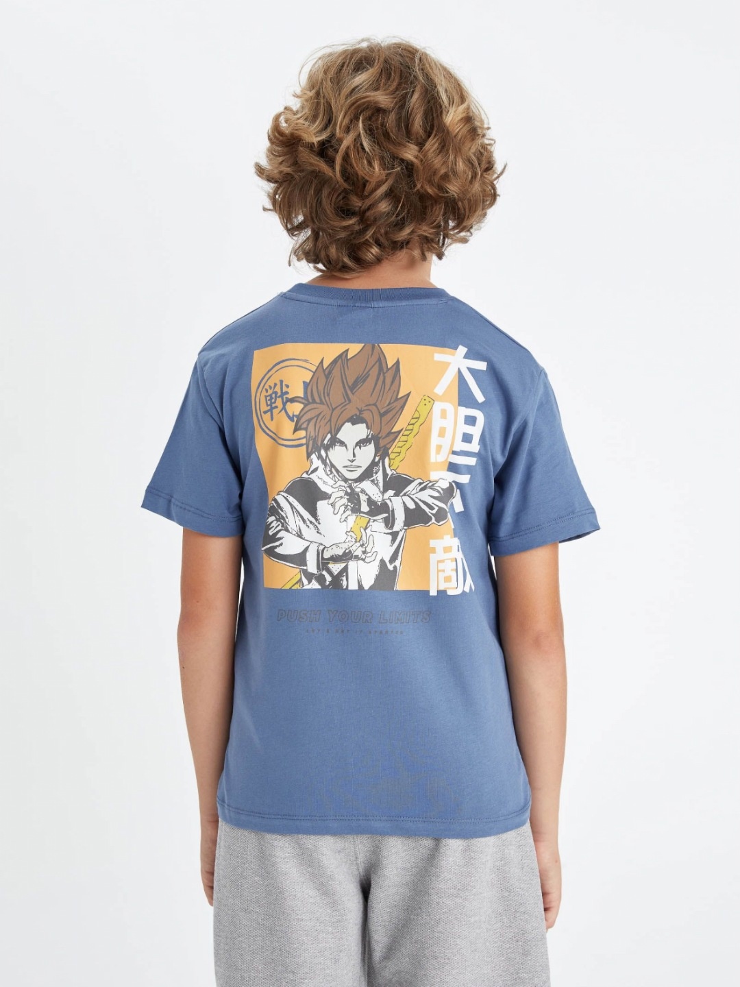 

DeFacto Boys Graphic Printed Round Neck Cotton T-shirt, Blue
