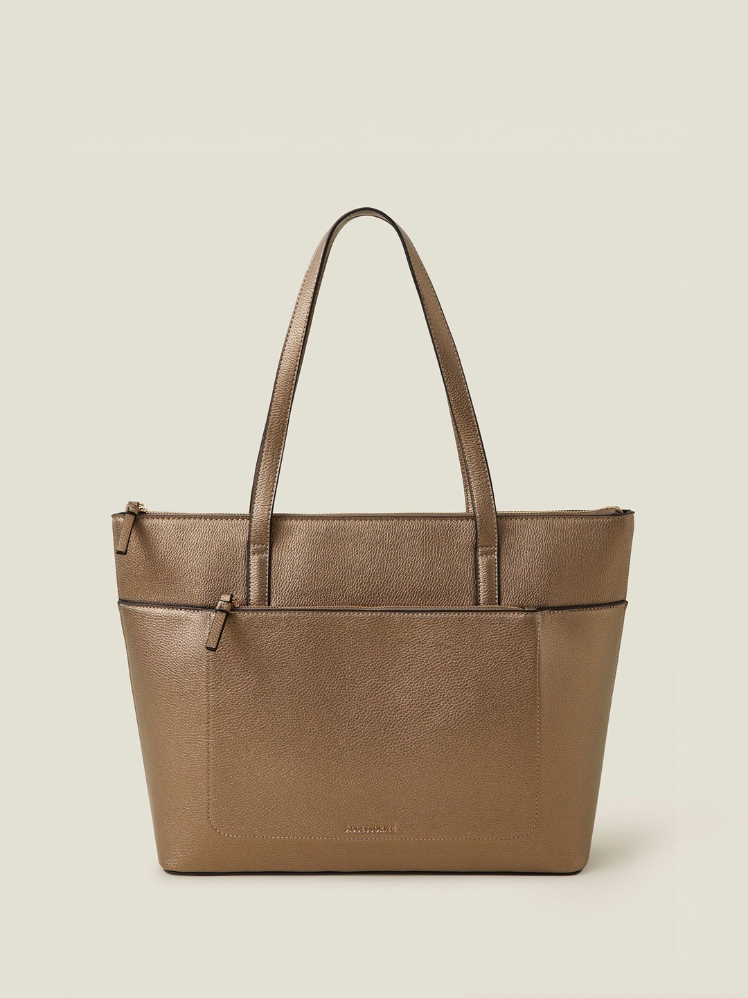 

Accessorize Women PU Structured Tote Bag, Tan