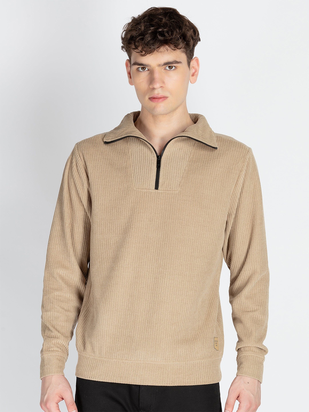 

Status Quo Men Hooded Sweatshirt, Beige