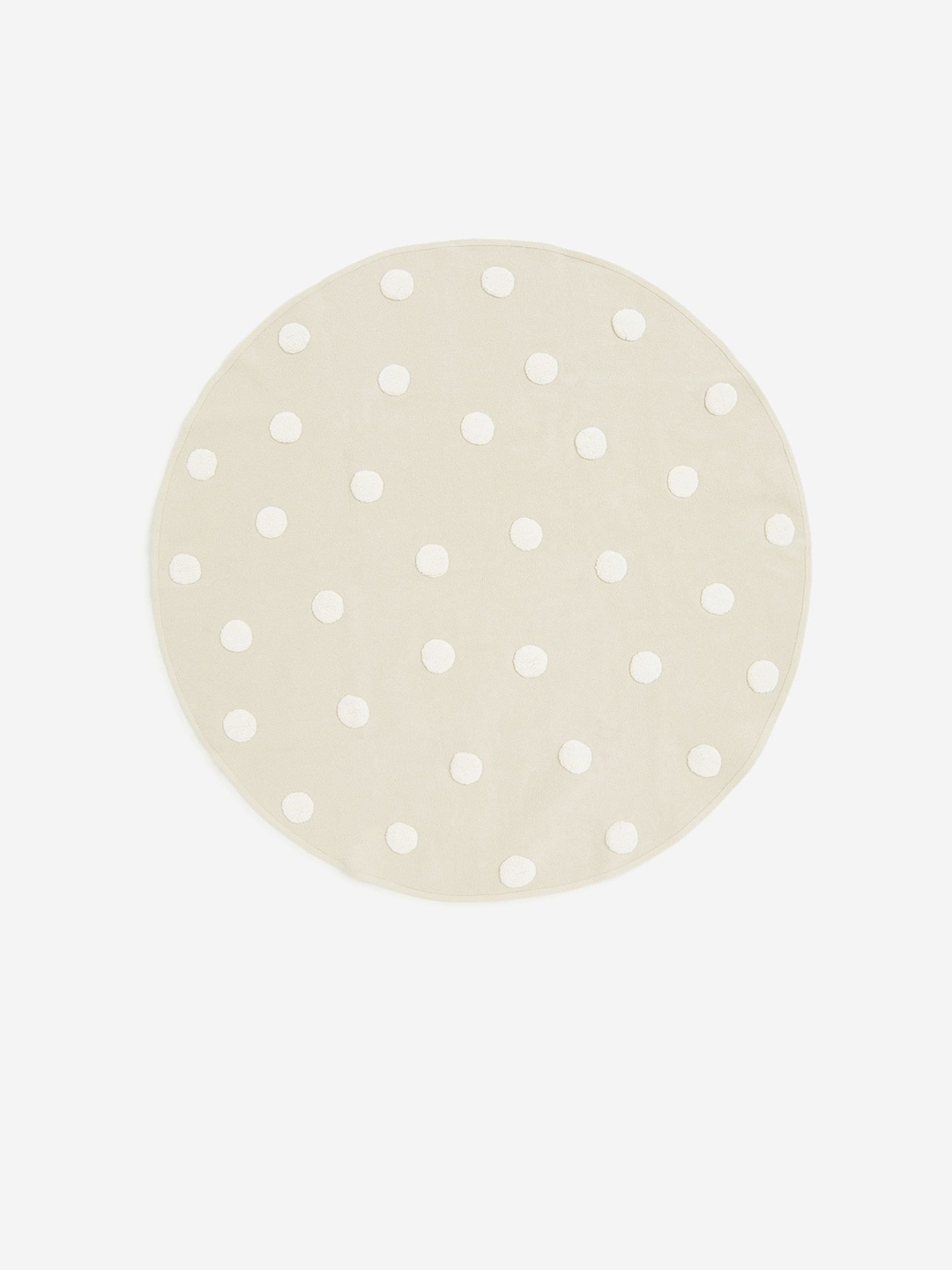 

H&M Beige Tufted Spot Cotton Rug