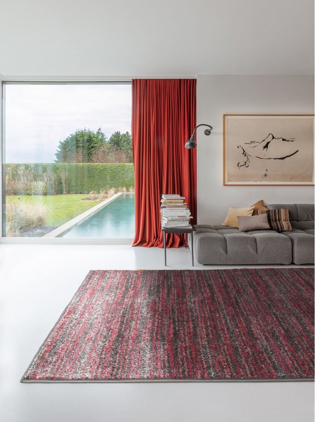 

DDecor Red & Black Traditional Anti Skid Rectangular Carpet