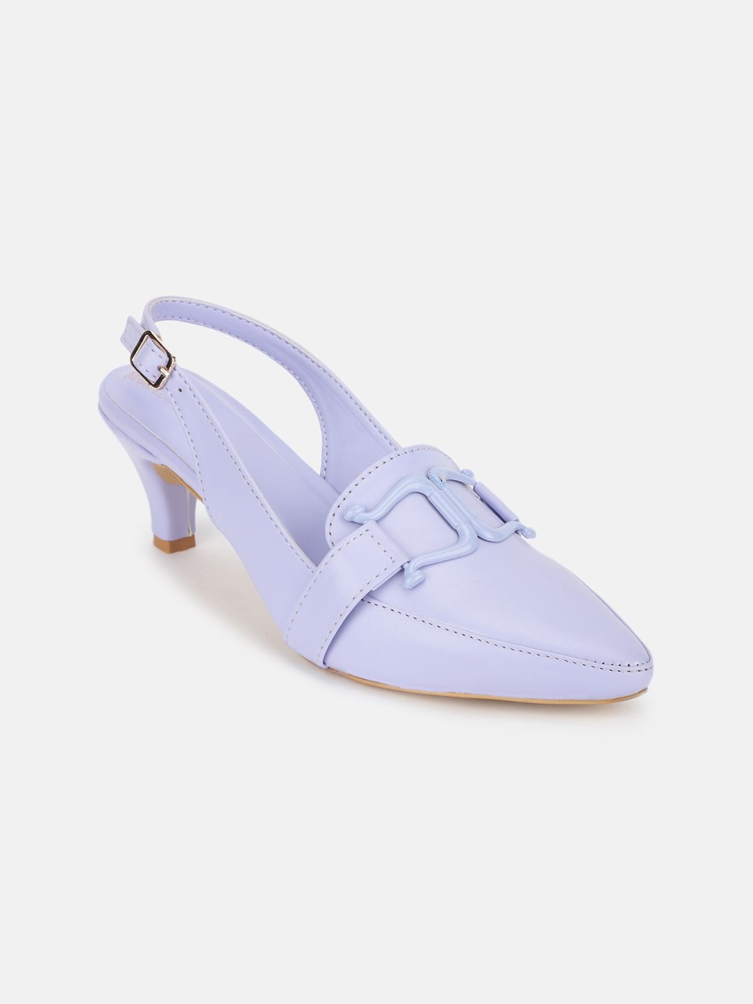 

Marc Loire Women PU Stiletto Pumps with Buckles, Lavender