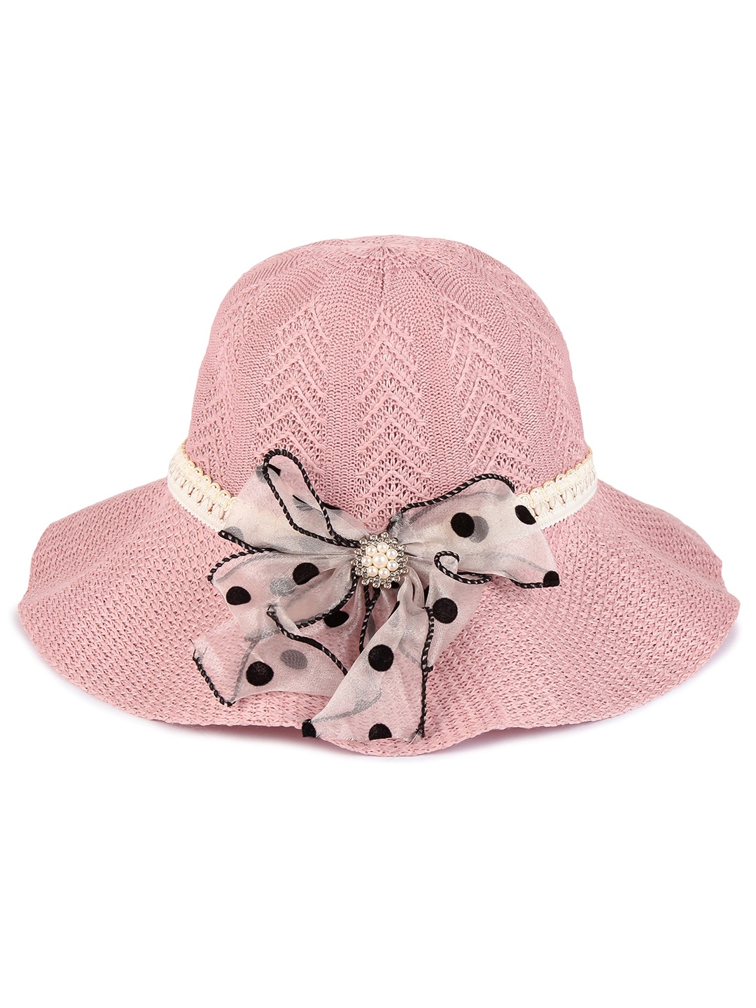 

Infispace Women Self Design Fedora Hat, Pink