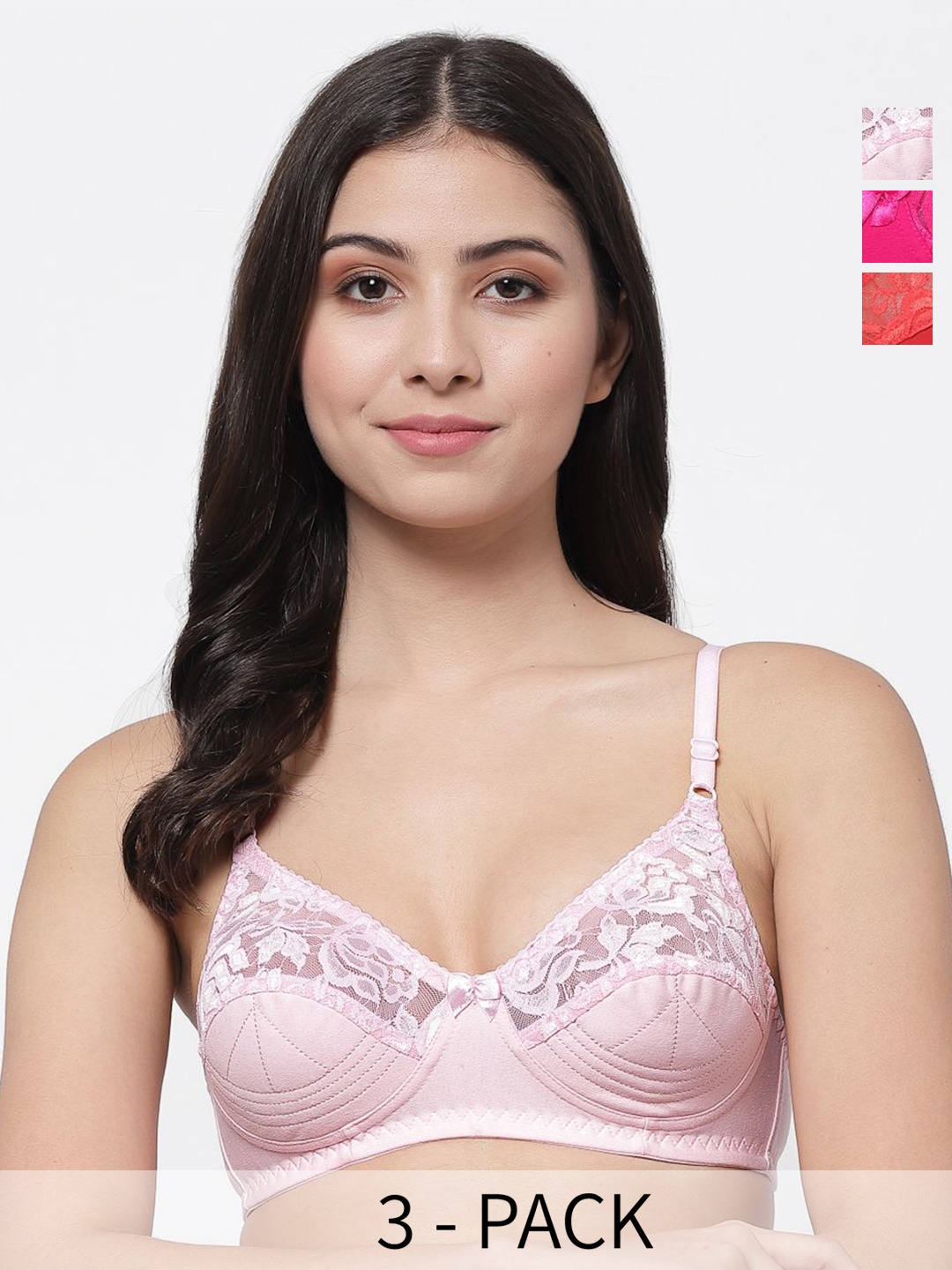 

Docare Bralette Bra Full Coverage, Pink