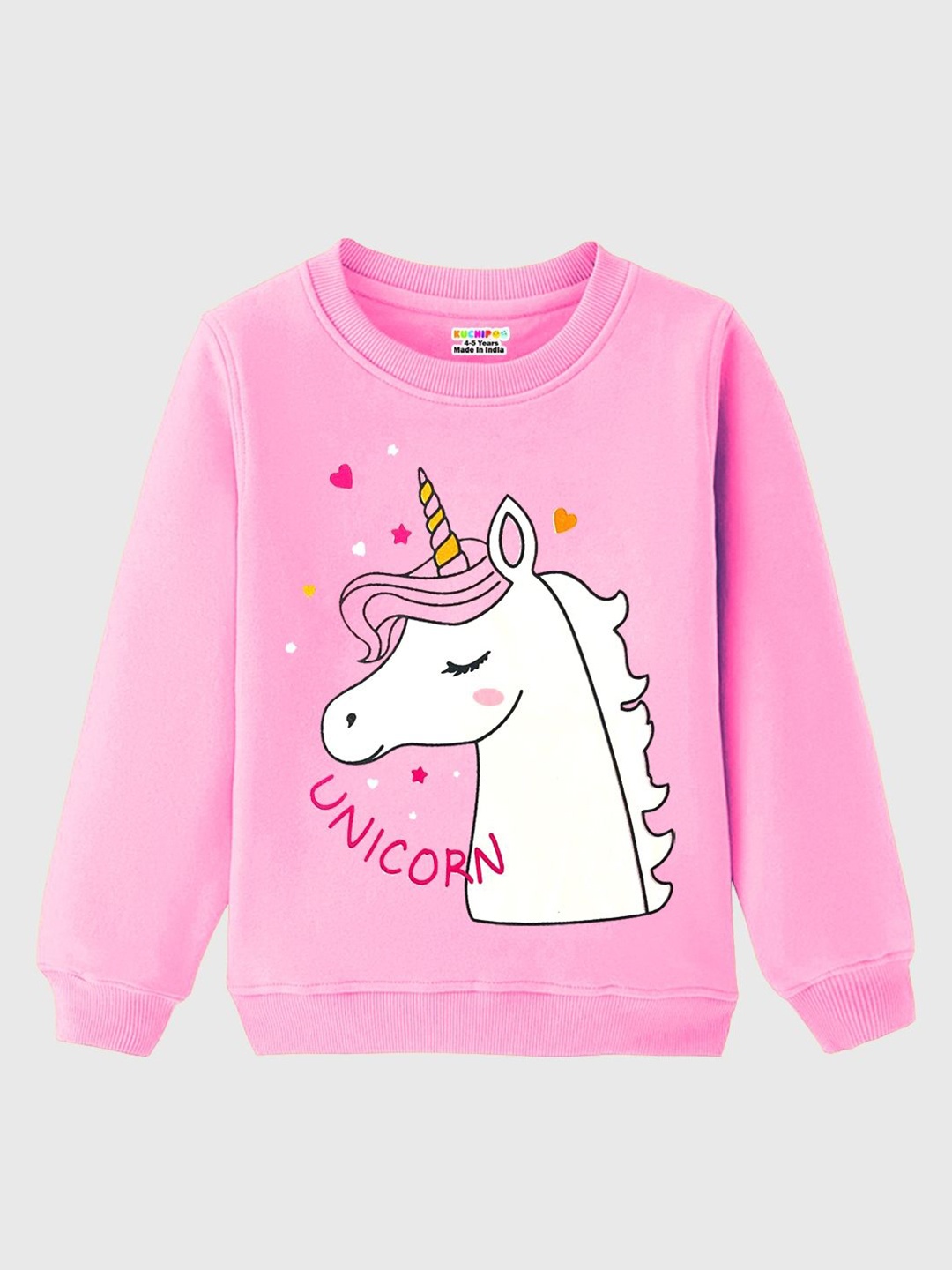 

KUCHIPOO Girls Printed Sweatshirt, Pink