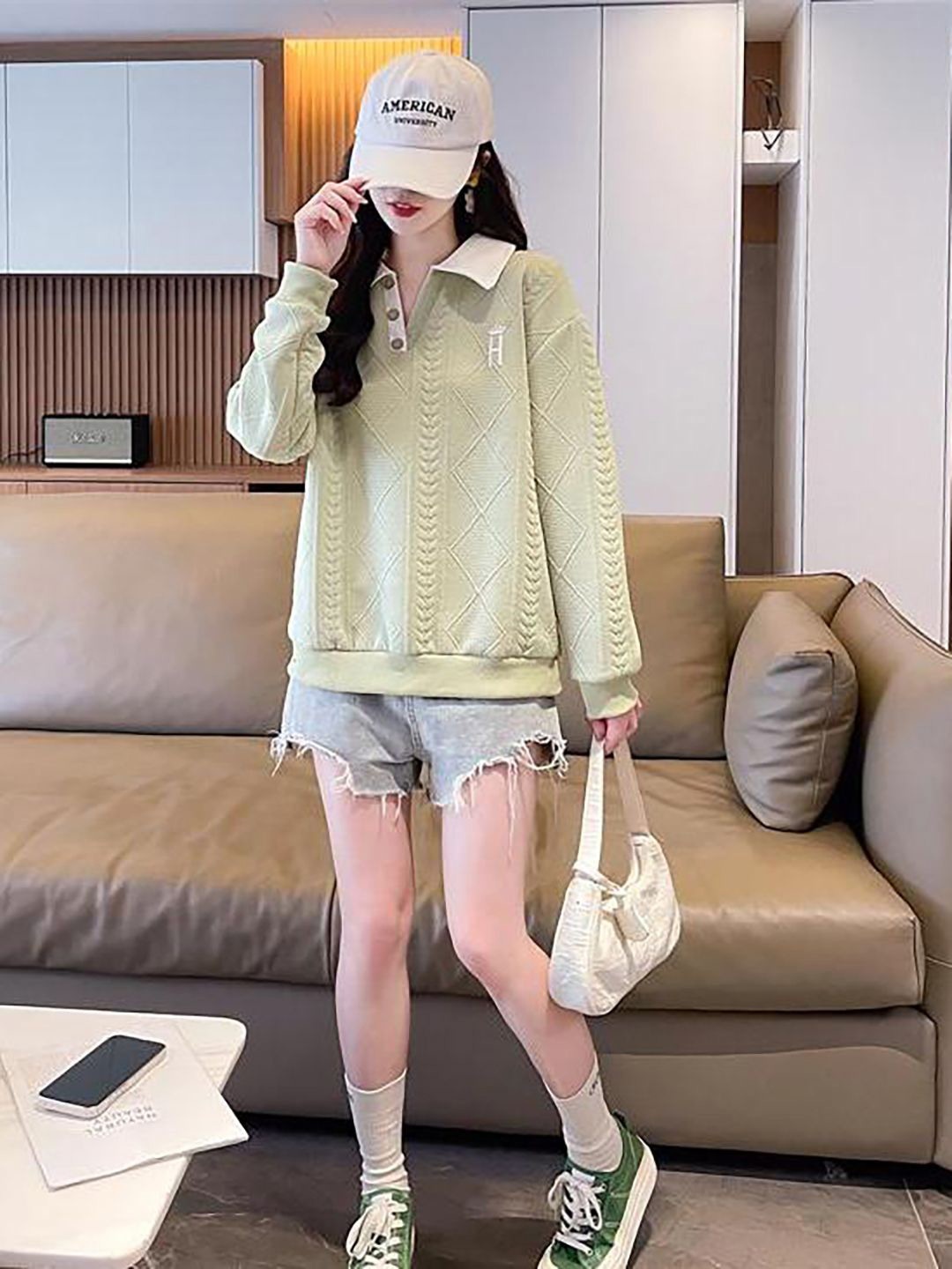 

JC Mode Women Printed Sweatshirt, Green