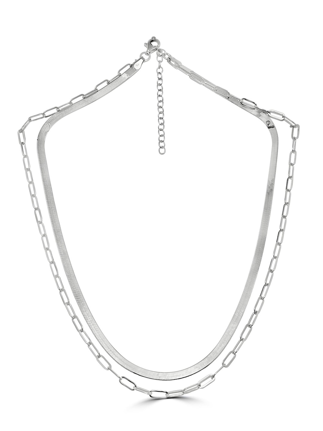 

925 SILLER Sterling Silver Rhodium-Plated Necklace