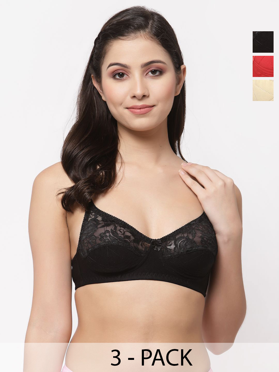 

Docare Bralette Bra Full Coverage, Black