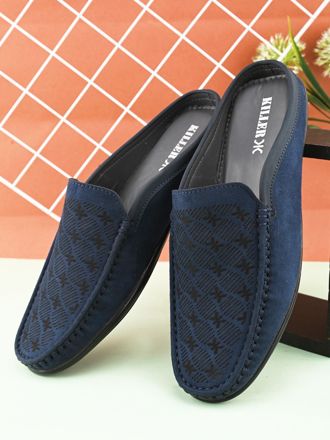 

Killer Men Suede Mules, Blue