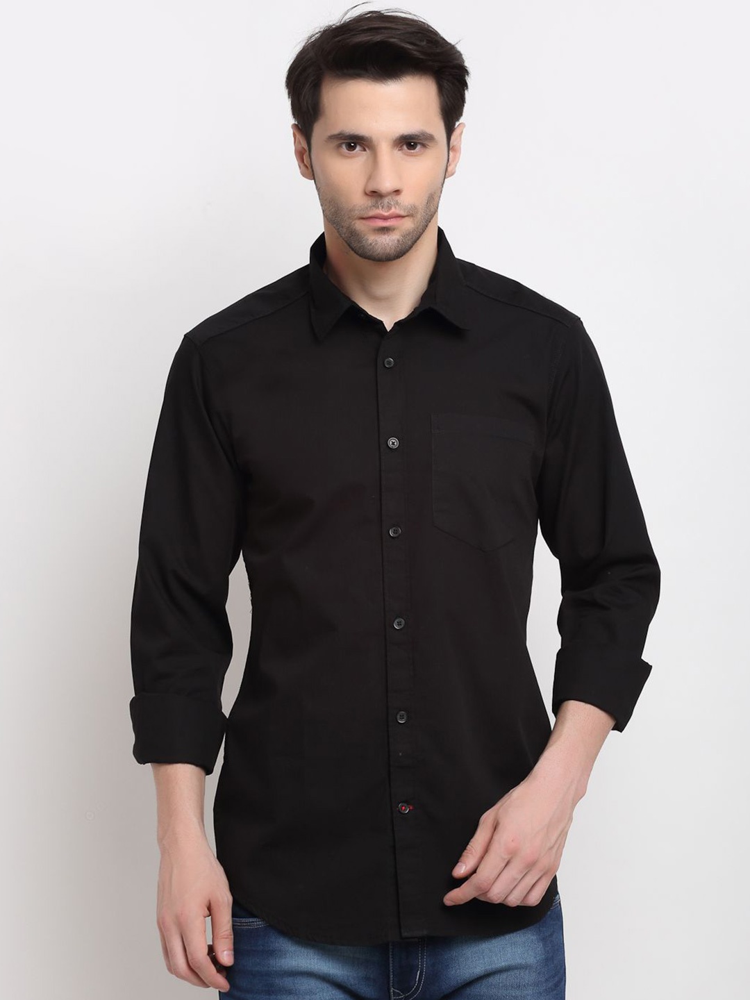 

Cross Court Men Opaque Casual Shirt, Black