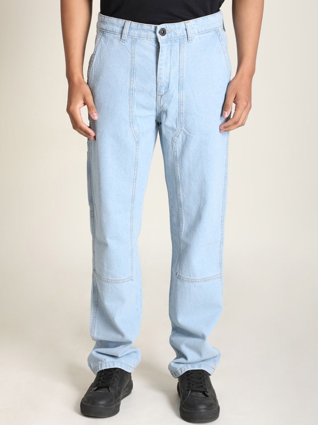 

The Roadster Lifestyle Co Men Pure Cotton Relaxed Fit Jeans, Blue