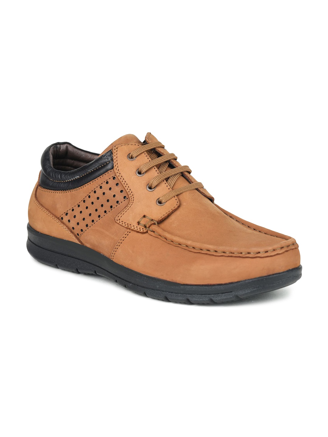 

Zoom Shoes Men Nubuck Trekking Shoes, Tan