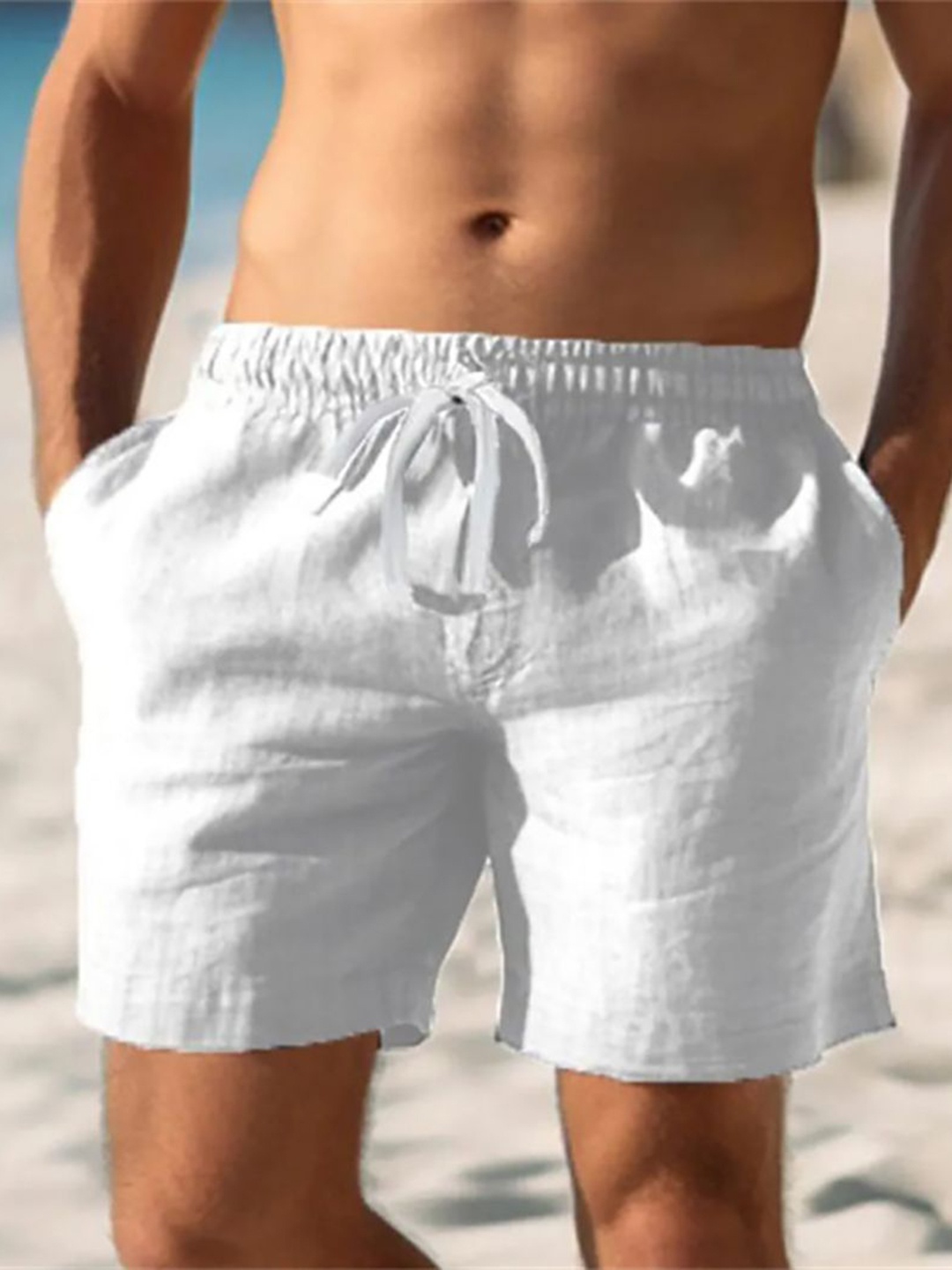 

StyleCast x Revolte Men Solid Mid-Rise Regular Shorts, White