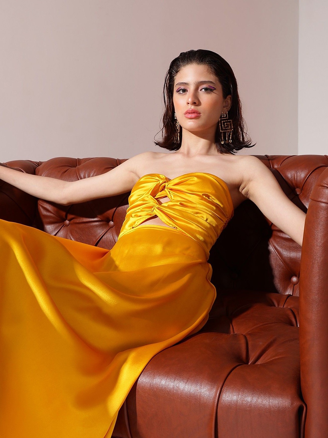 

Oomph Factor Fit & Flare Maxi Dress, Yellow
