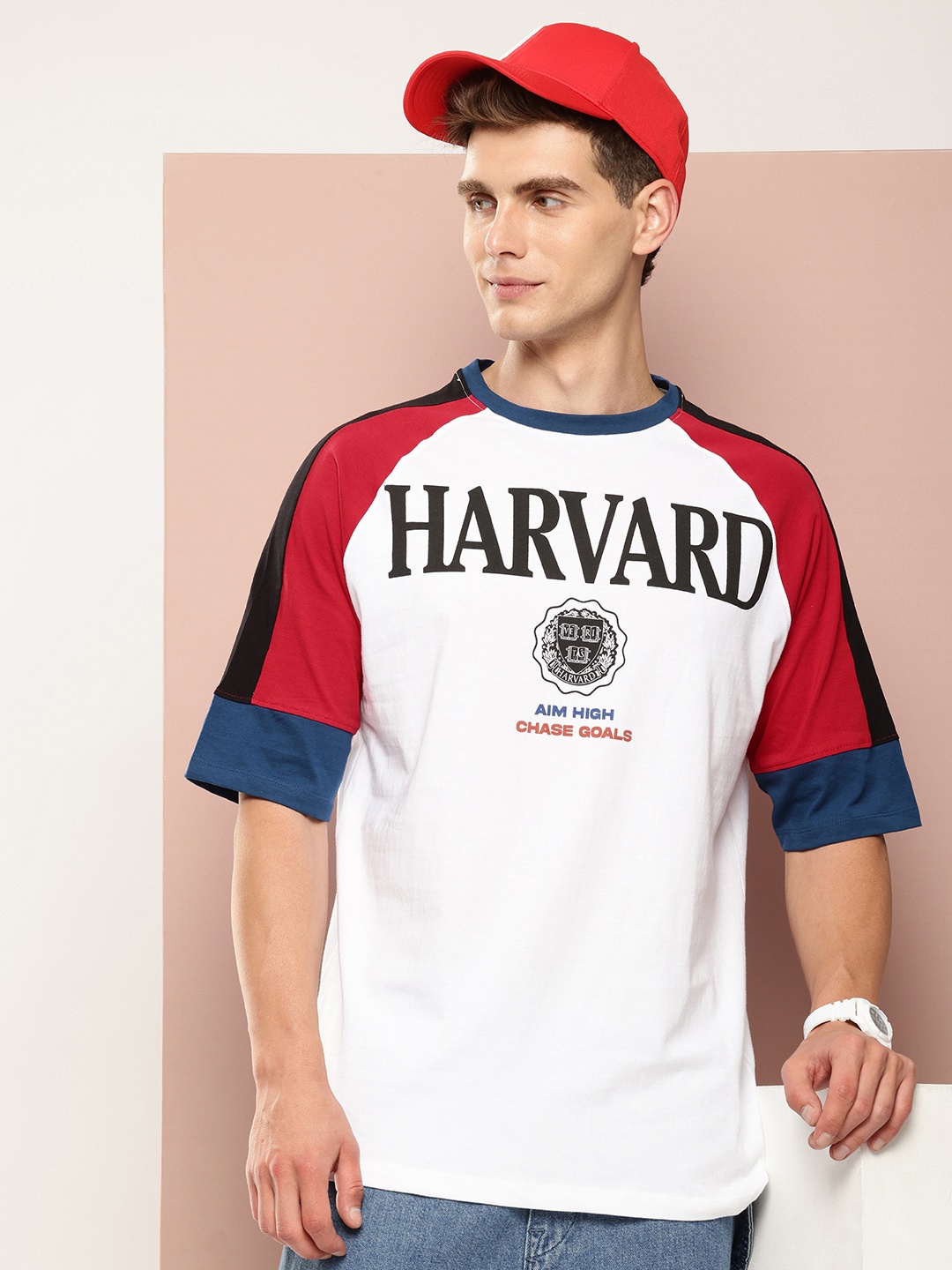 

Harvard Pure Cotton Brand Logo Printed T-shirt, White
