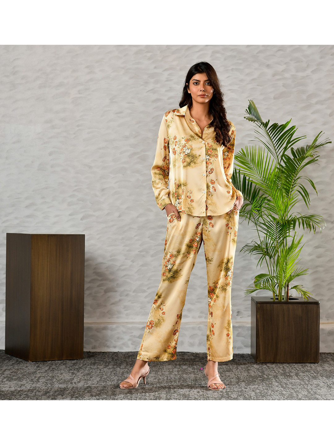 

Unityshop Abstract Printed Shirt With Trousers Co-Ords, Yellow
