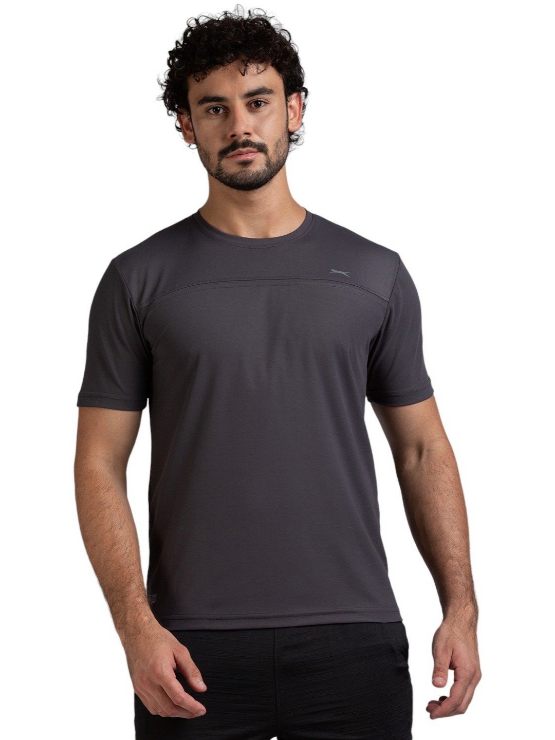 

Black Panther Men Dri-FIT Solid Round Neck T-shirt, Charcoal