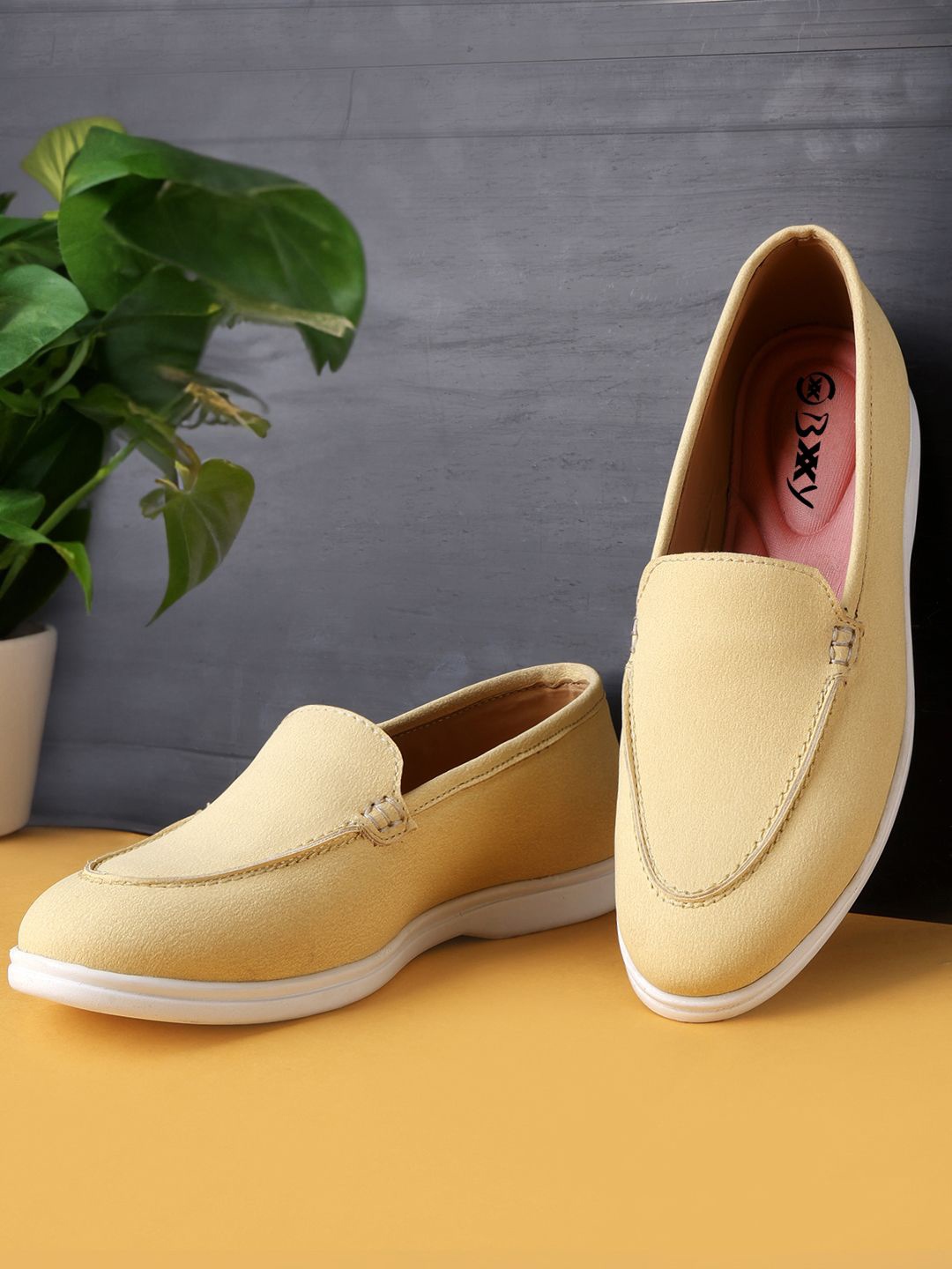 

Bxxy Women Slip-on Casual Loafers, Yellow