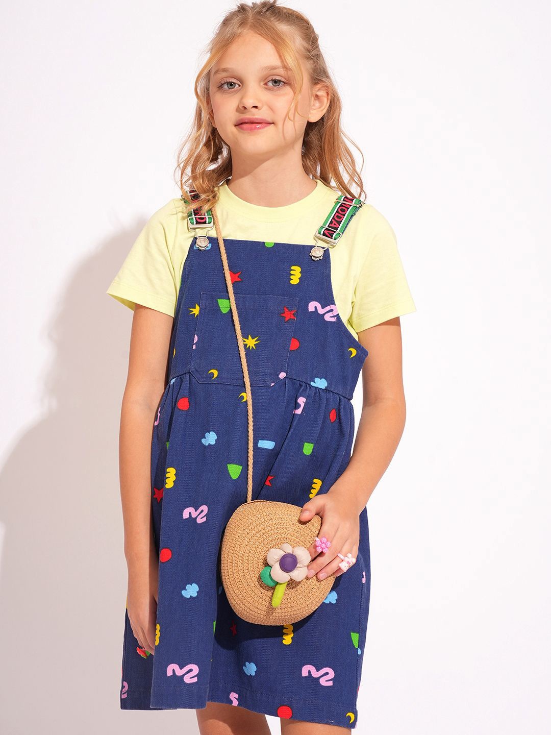 

Vero Moda Print A-Line Dress, Navy blue