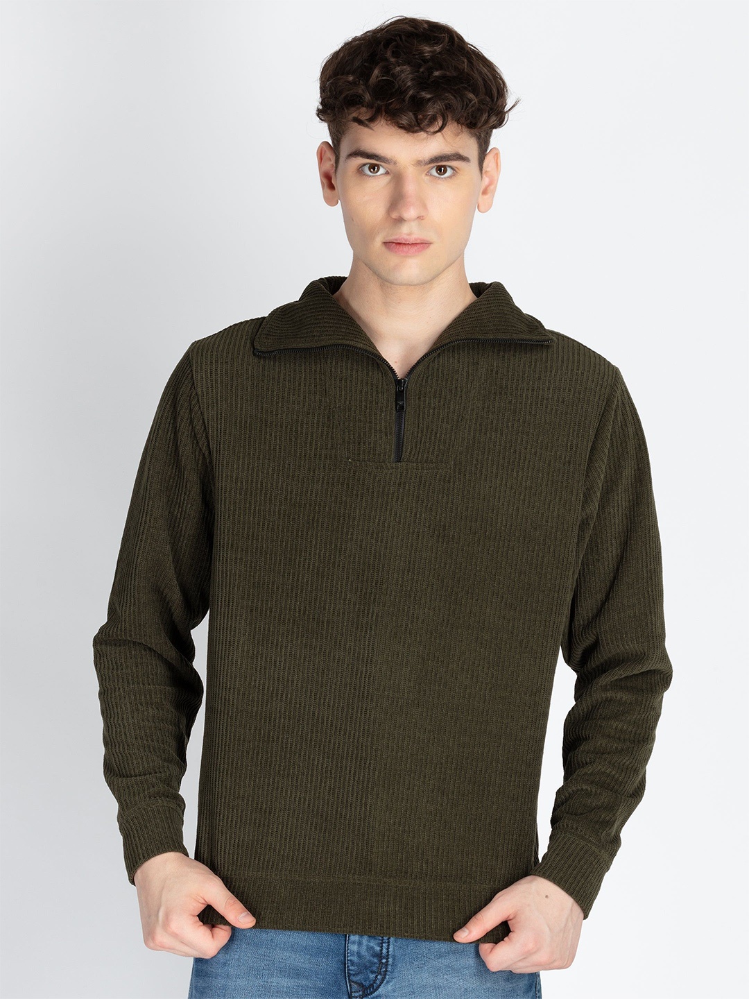 

Status Quo Men Hooded Sweatshirt, Olive