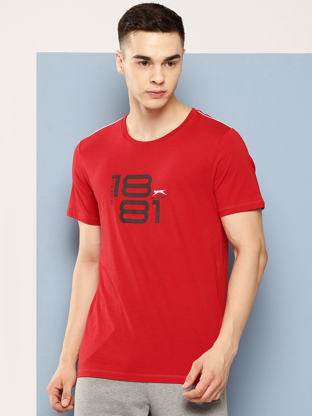 

Slazenger Printed Pure Cotton T-shirt, Red