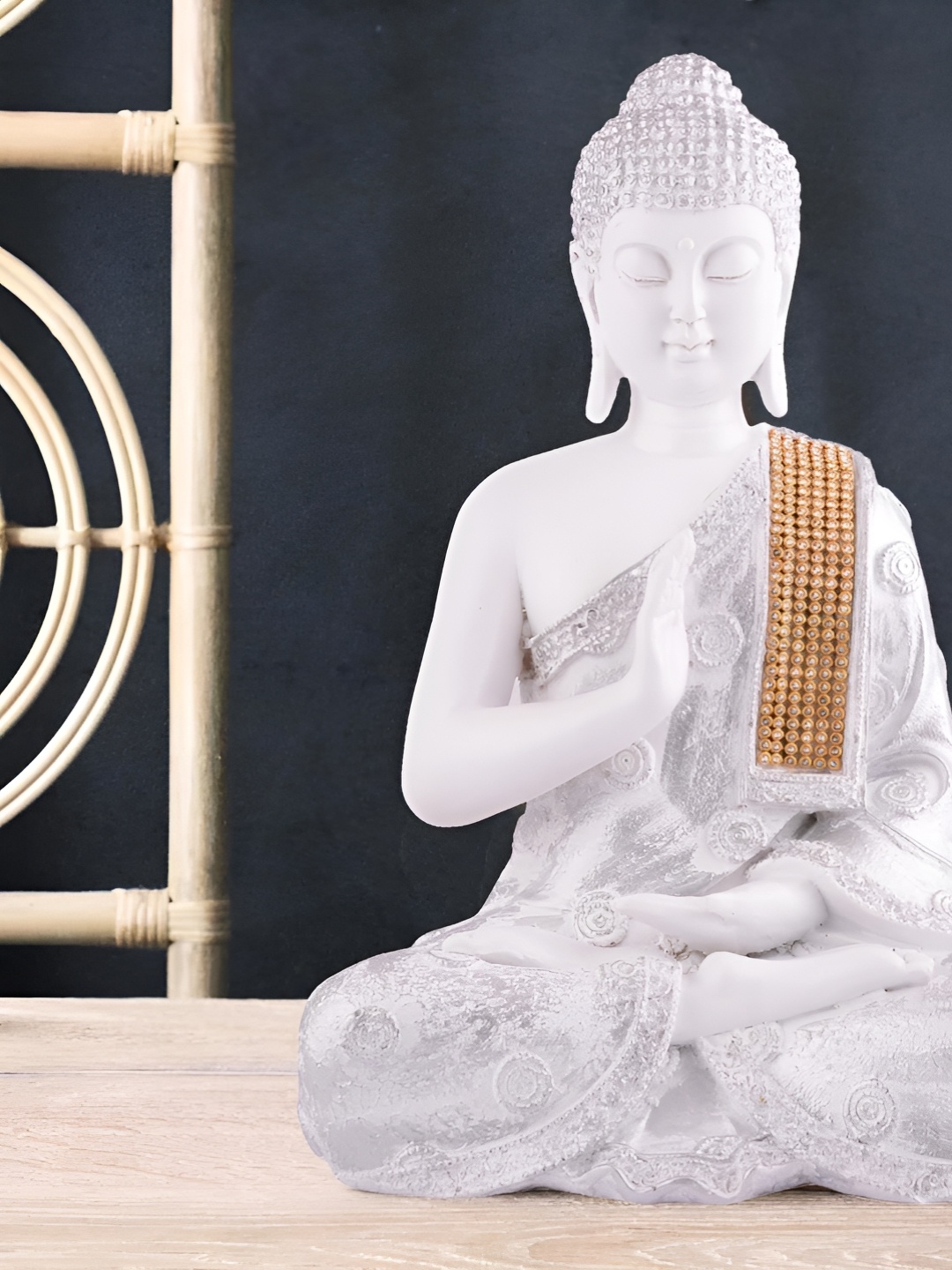 

Zart White Buddha Idol Showpiece