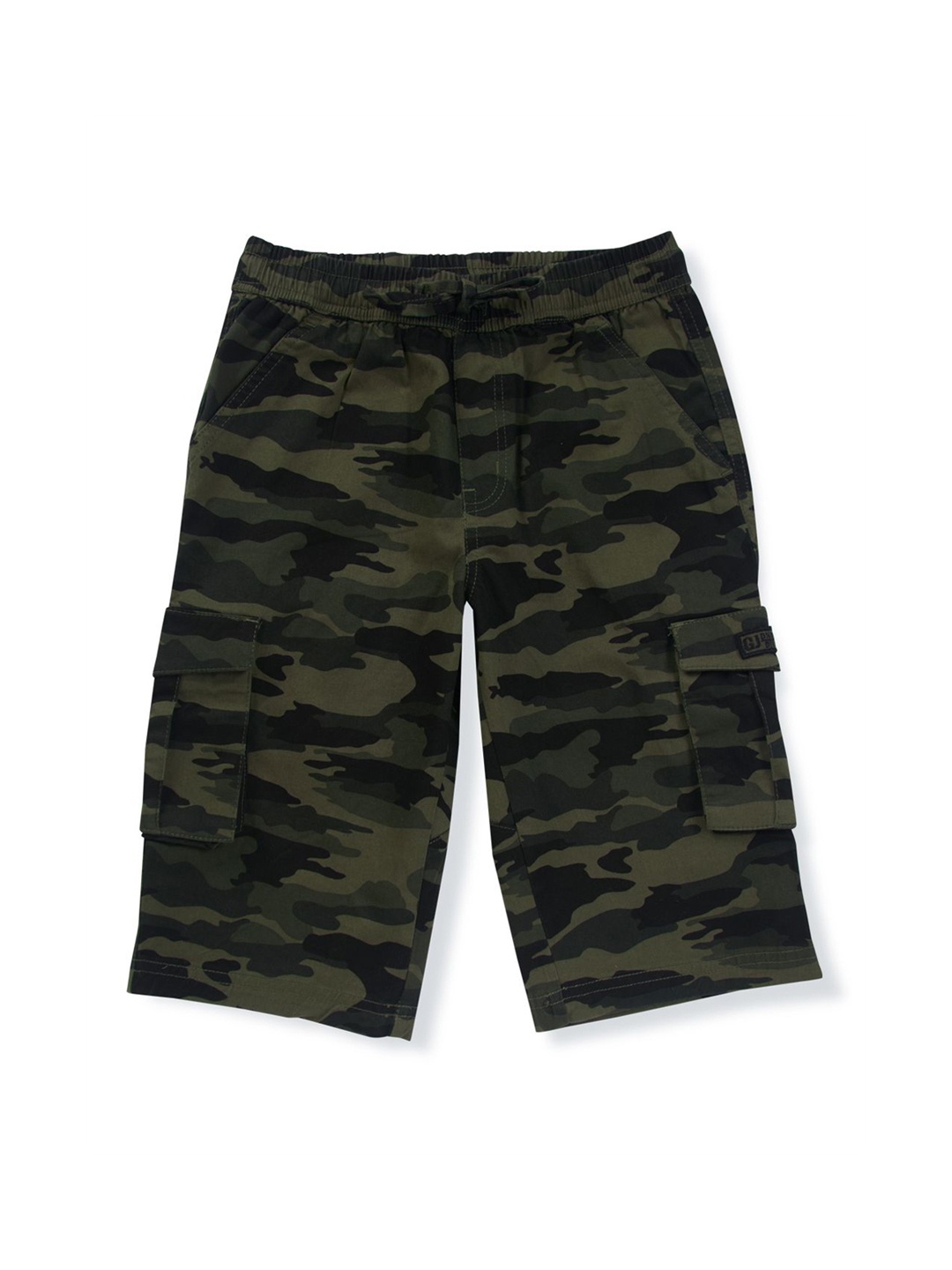 

Gini and Jony Boys Camouflage Printed Regular Fit Shorts, Olive