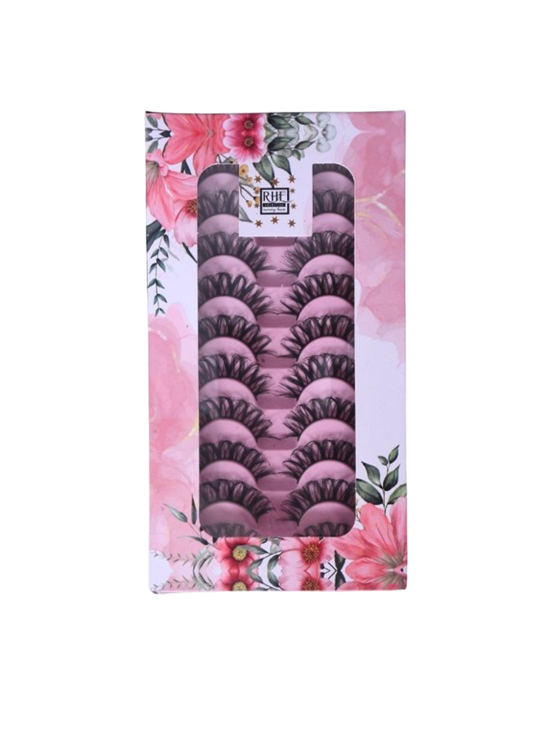 

Rhe Cosmetics Set Of 10 Long & Natural Look 3D False Eyelashes, Black