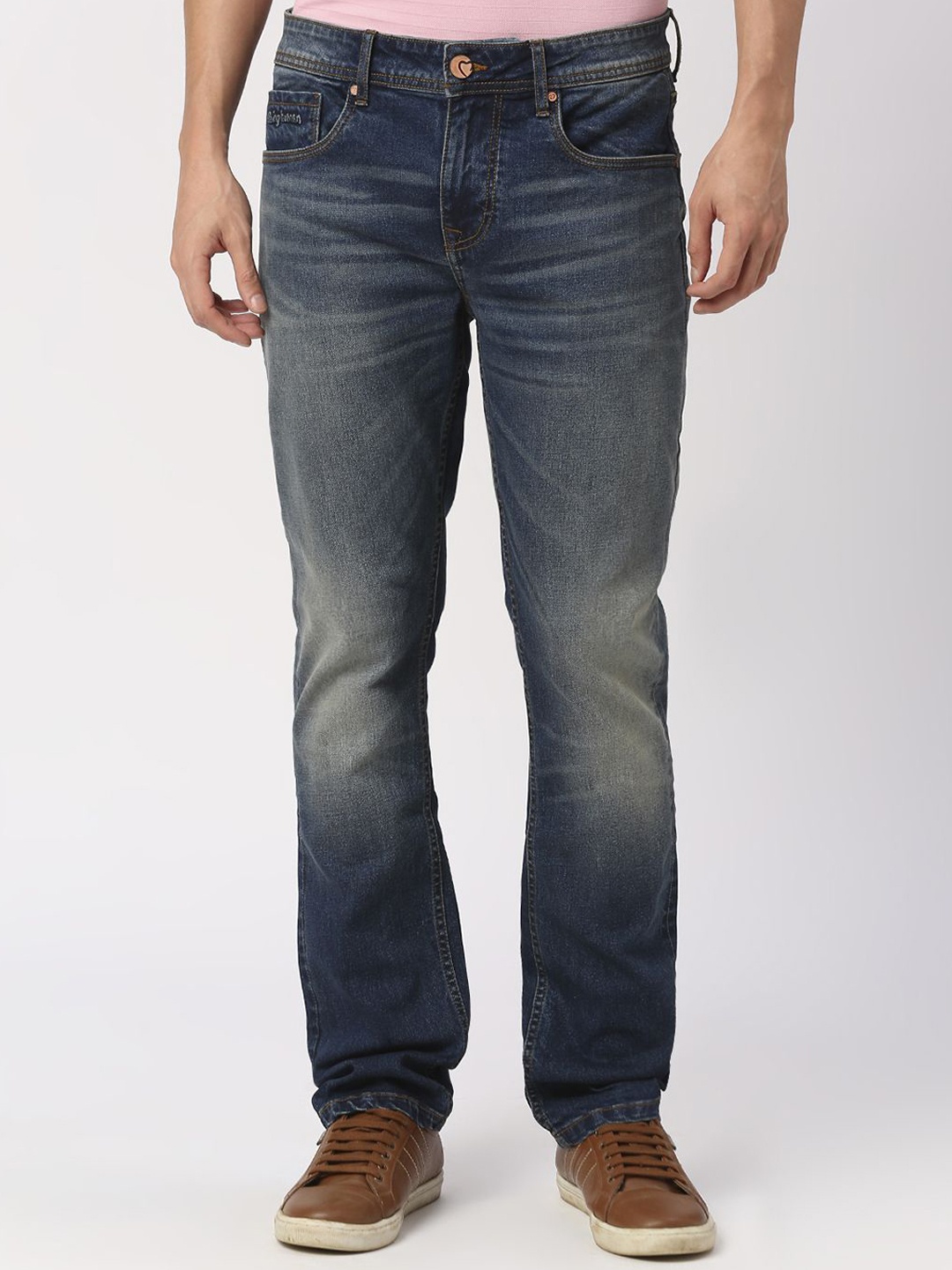 

Being Human Men Slim Fit Clean Look Light Fade Jeans, Blue
