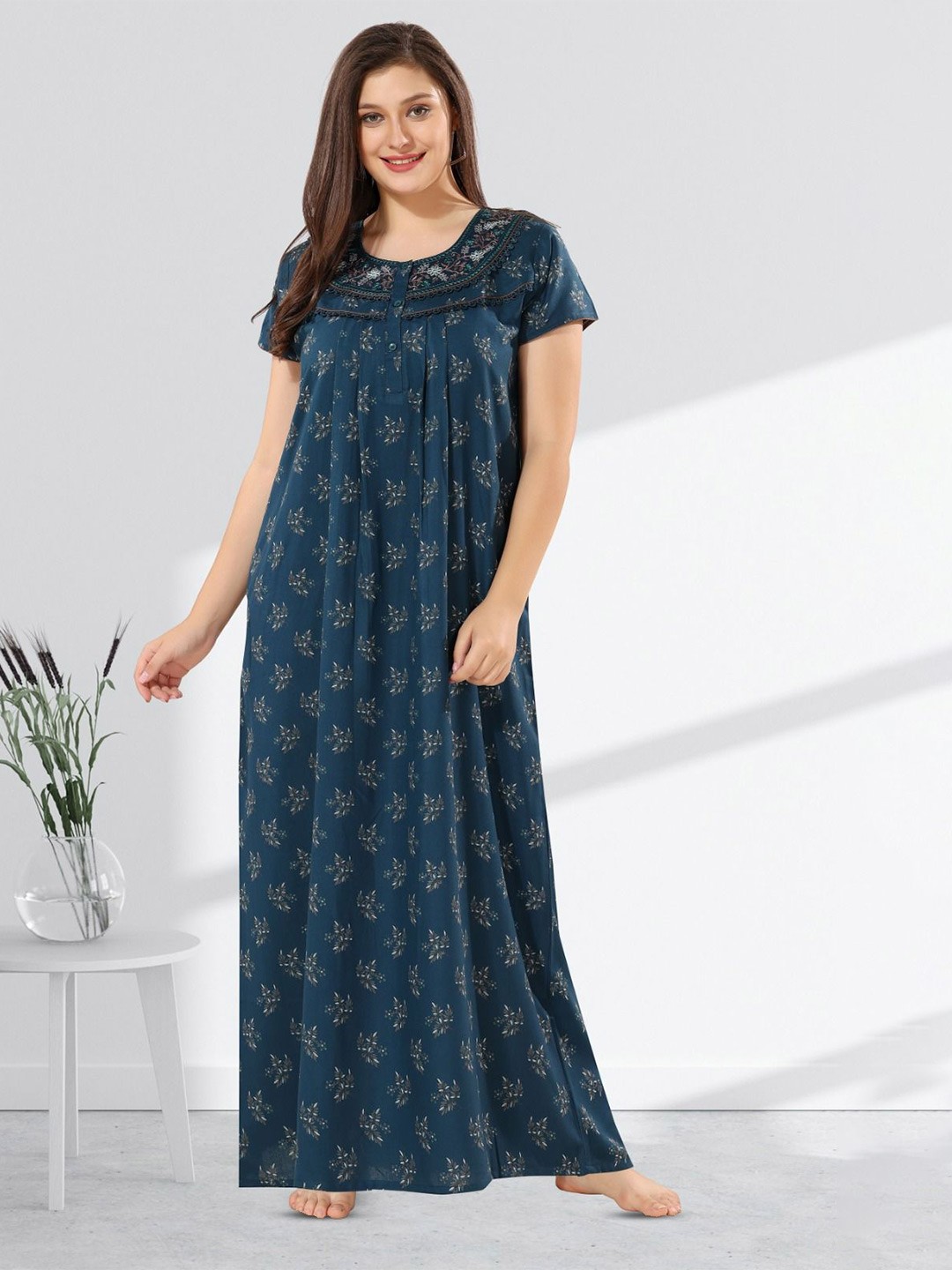 

Soulemo Printed Maxi Nightdress, Green
