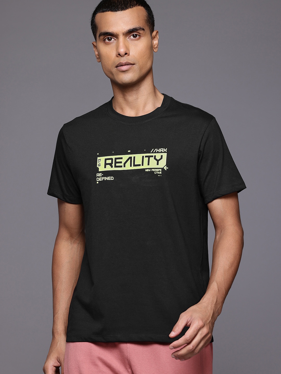 

HRX by Hrithik Roshan Typography Printed T-shirt, Black