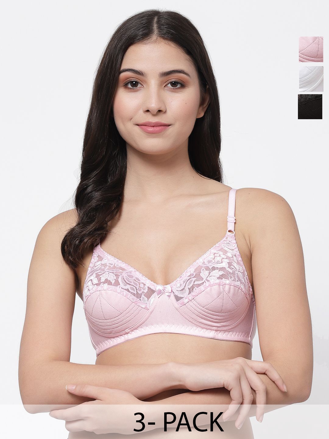 

Docare Bralette Bra Full Coverage, Pink