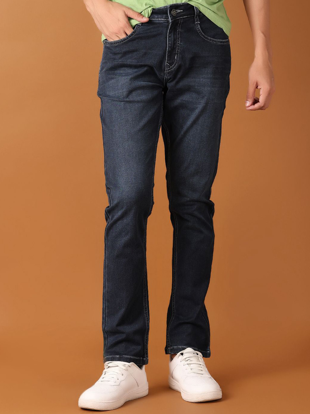 

V-Mart Men Slim Fit Clean Look No Fade Jeans, Blue