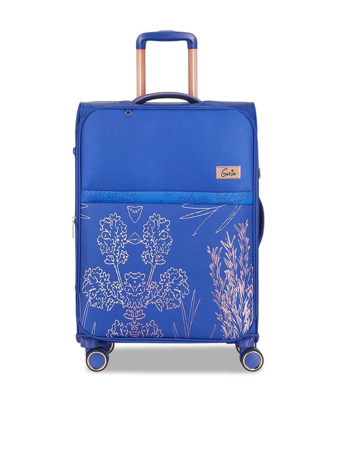 

Genie Bliss Printed Medium Trolley Bag, Blue