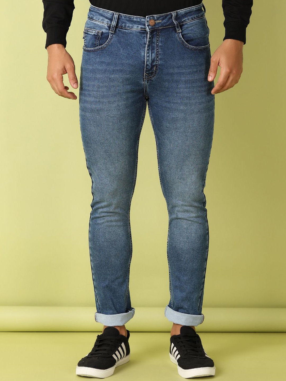 

V-Mart Men Skinny Fit Mid-Rise Jeans, Blue