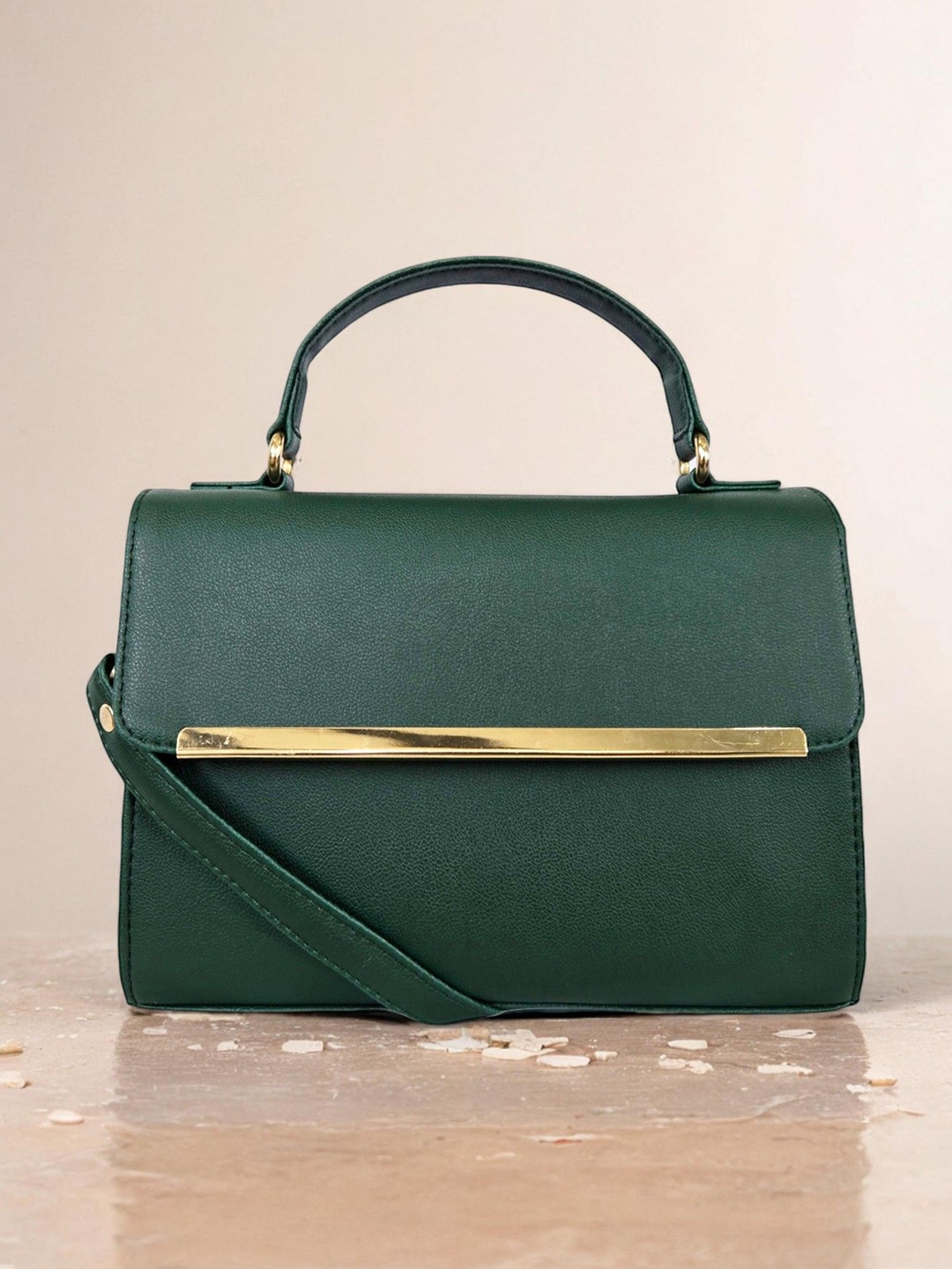 

Mast & Harbour Women PU Structured Sling Bag, Green