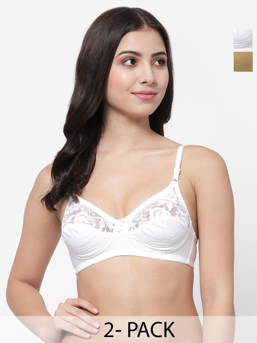 

Docare Bralette Bra Full Coverage, White